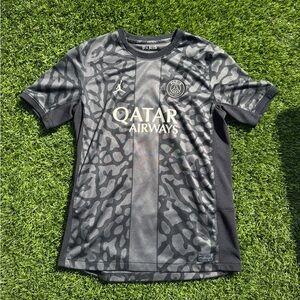 Nike Black and Gray Tie-Dye Jersey